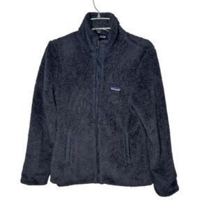 Patagonia Los Gatos Fleece Fuzzy Jacket in Dark Gray. Size Medium.